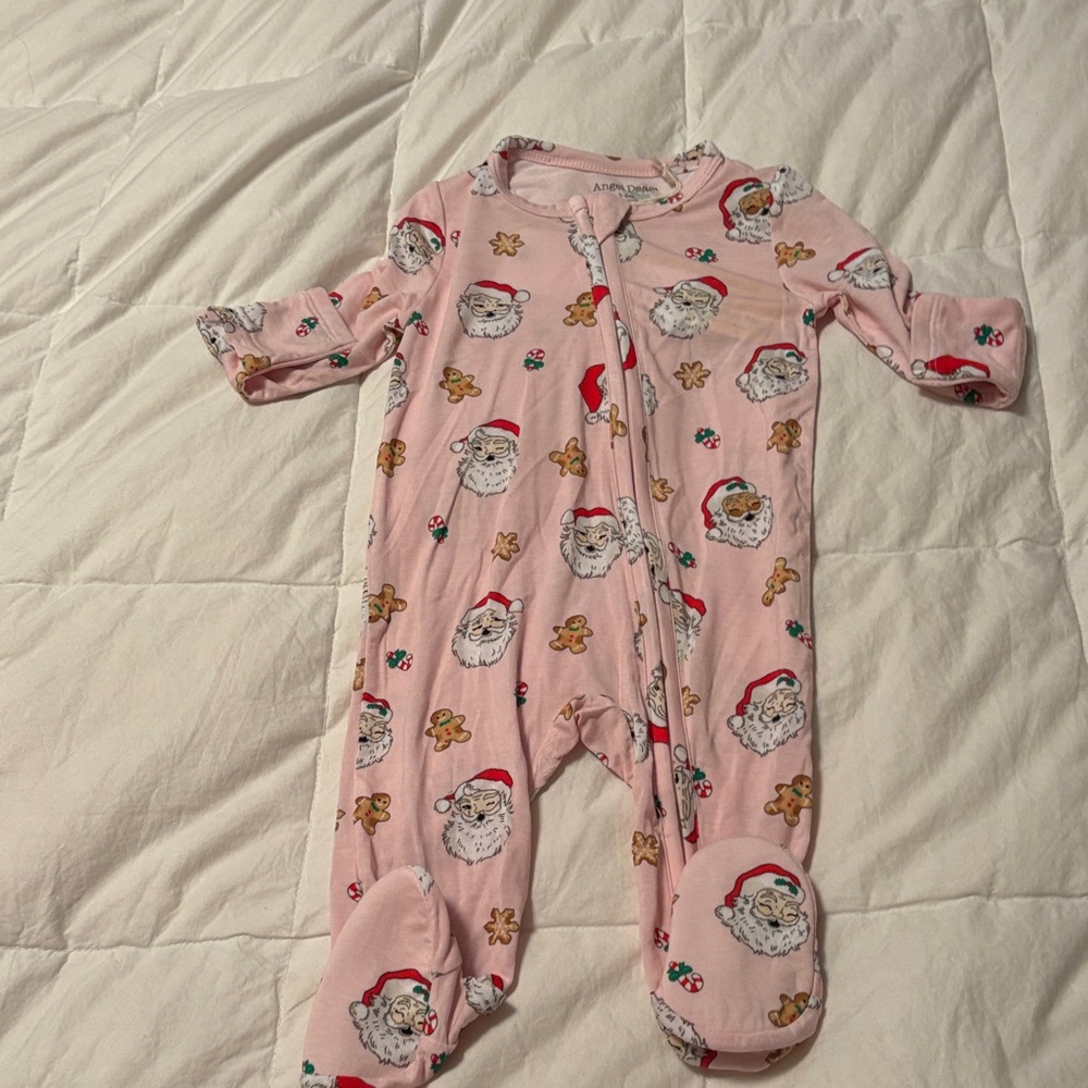 Angel Dear Pink Santa Claus Kids One Piece